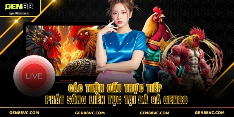 Các trận đấu trực tiếp phát sóng liên tục tại đá gà GEN88