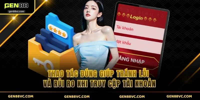 Thao tác đúng giúp tránh lỗi và rủi ro khi truy cập tài khoản